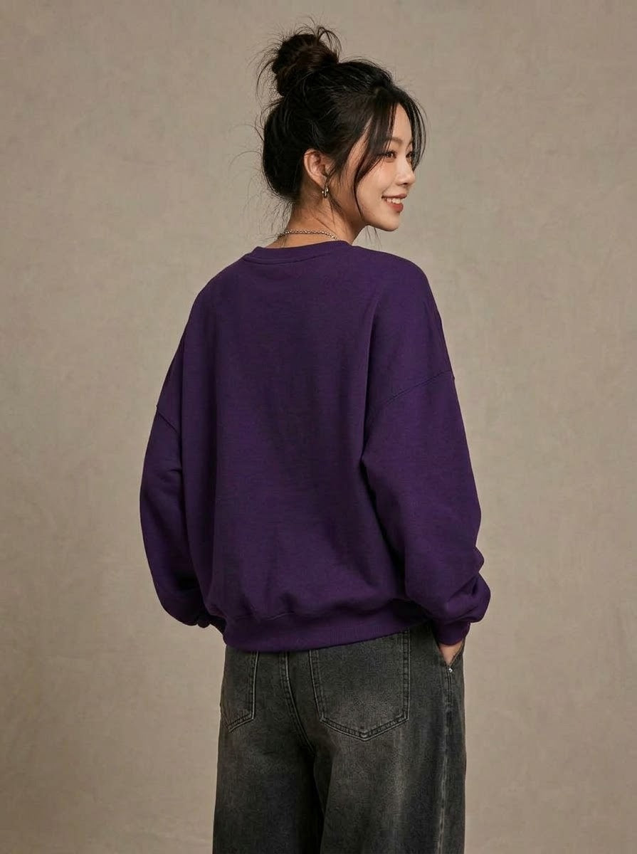 Oversized Sweatshirt Dark Purple