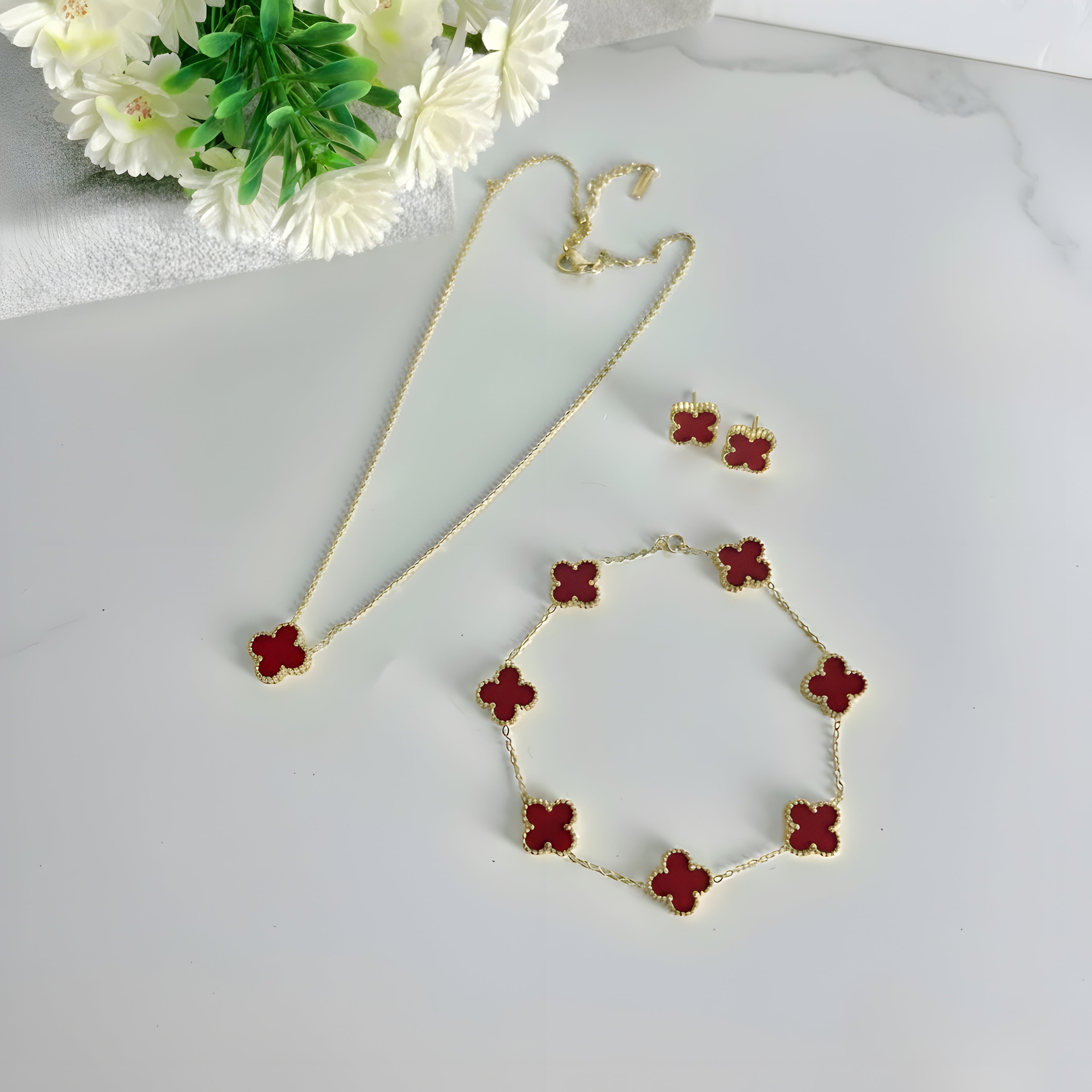 Four Leaf Clover Jewellery Set House Of Fashion
