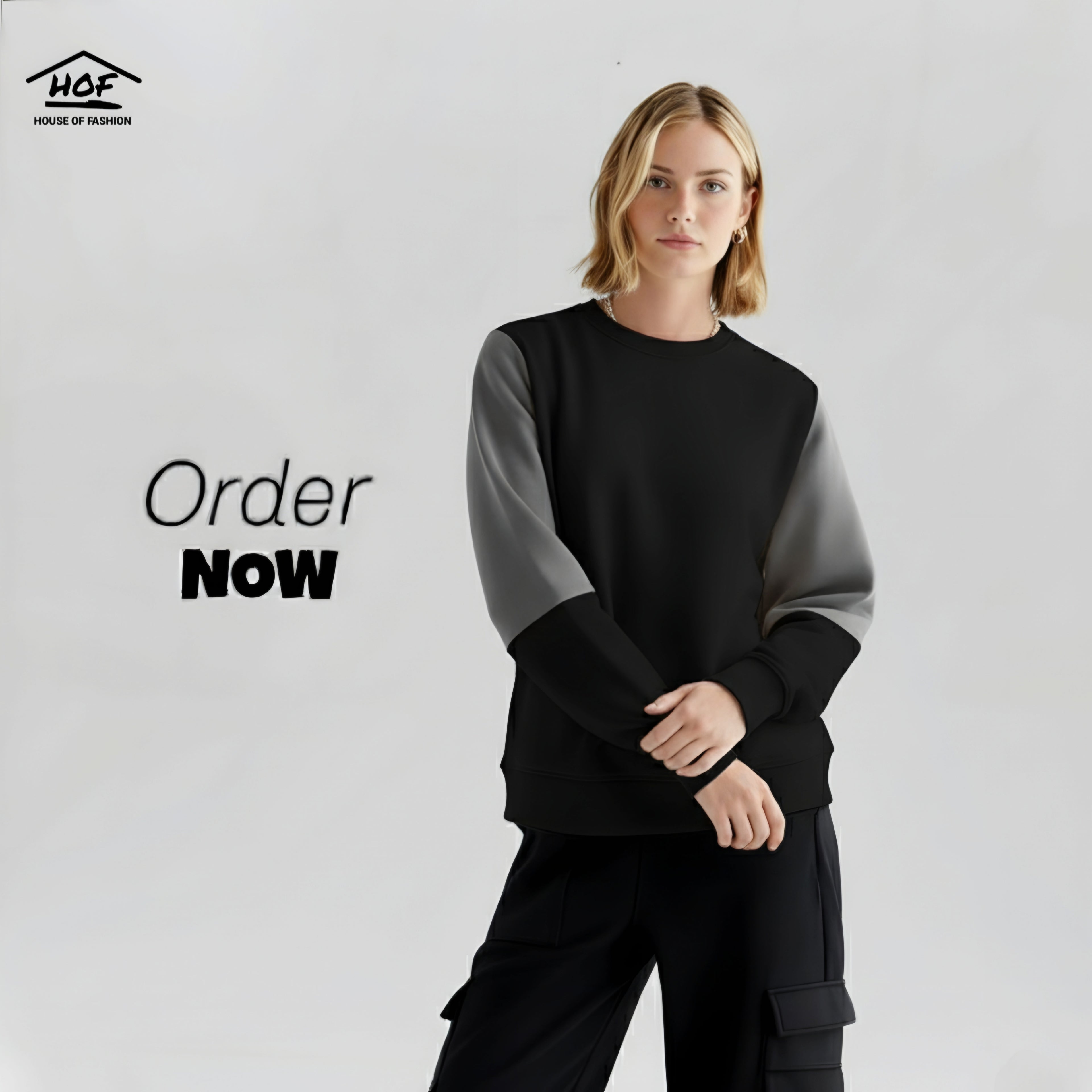 Sweat Shirt Black X Grey