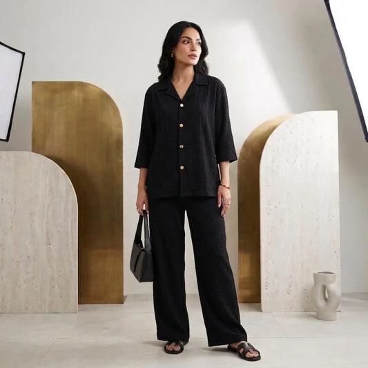 Black Co-ord Set House Of Fashion