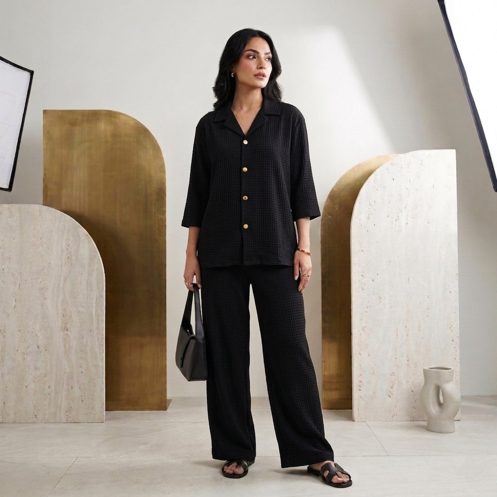Black Co-ord Set House Of Fashion