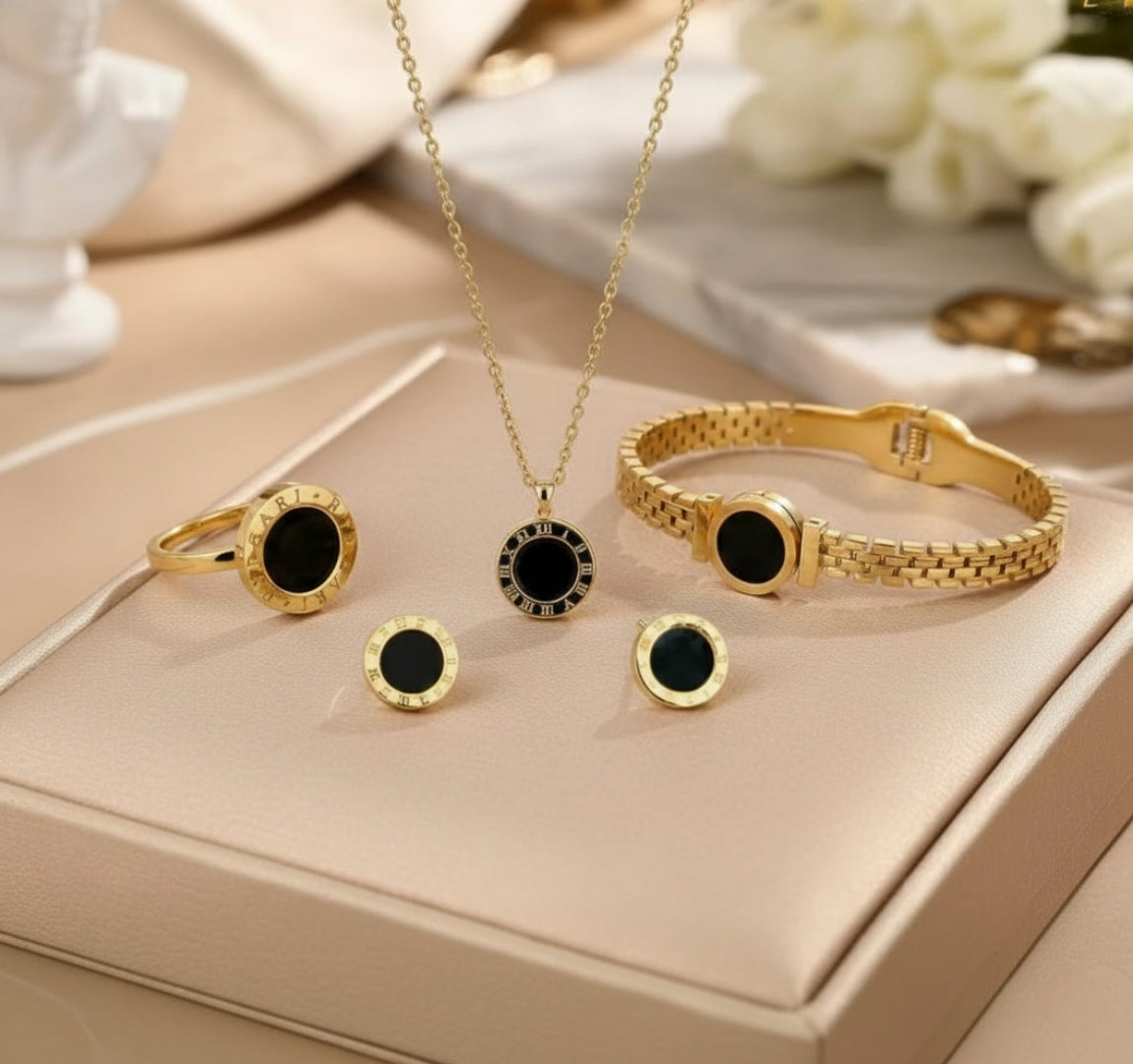 Black Stone Stainless Steel Set House Of Fashion