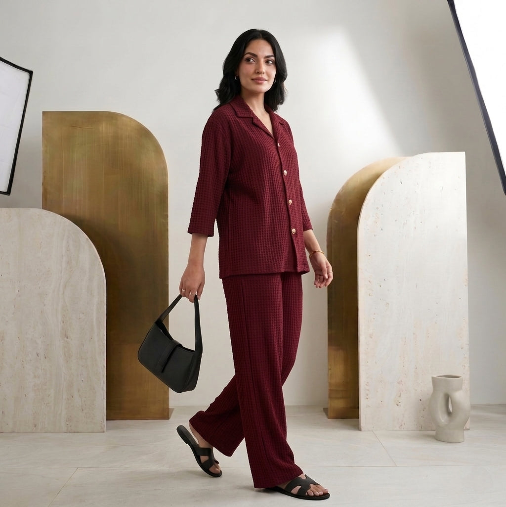 Maroon Co-ord Set House Of Fashion