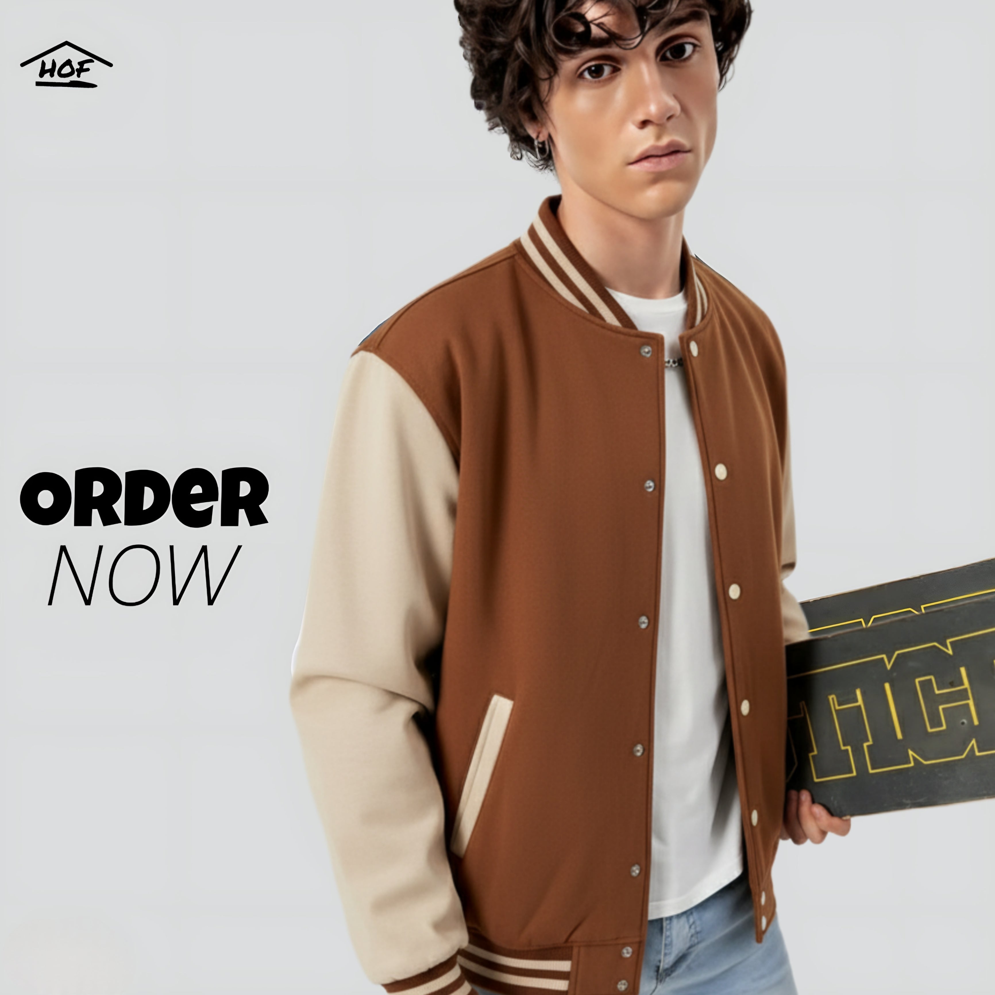 Varsity Jacket Chocolaty and Coffee