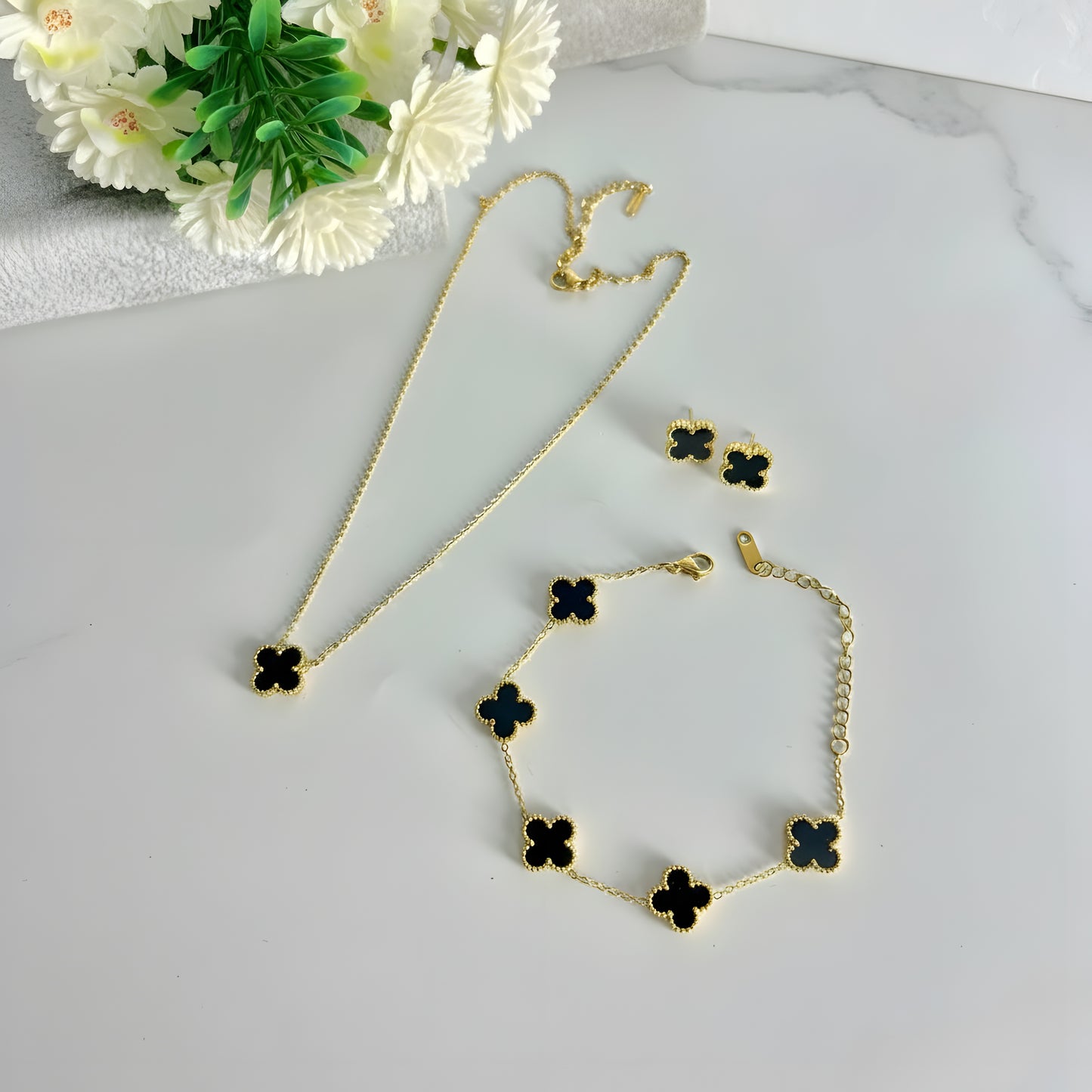 Four Leaf Clover Jewellery Set