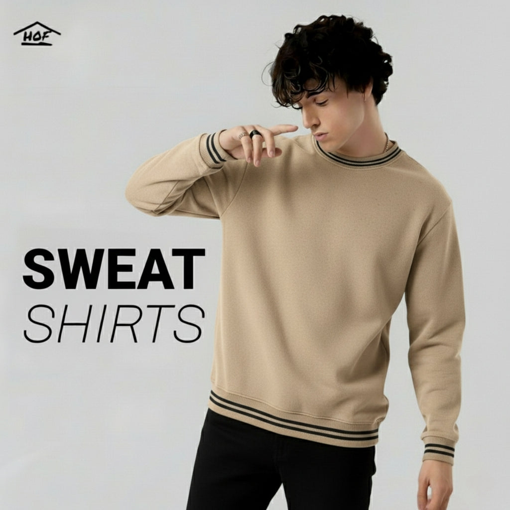 Sweat Shirt Off White Black Linear