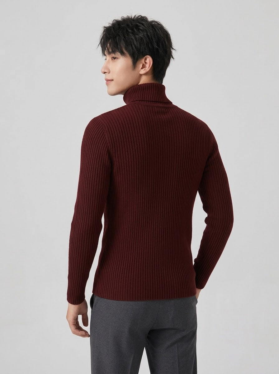 Men's Maroon Turtle Neck