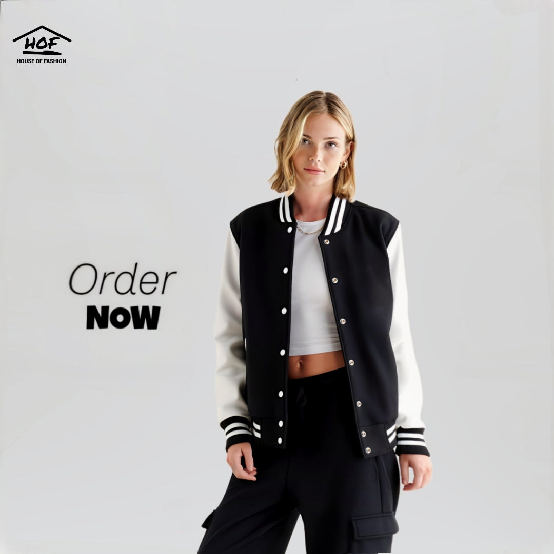 Varsity Jacket Black And White