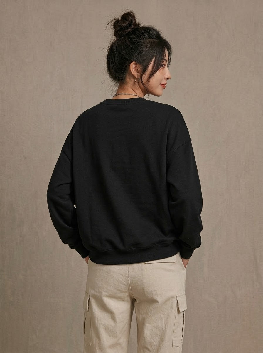Oversized Sweatshirt Jet Black