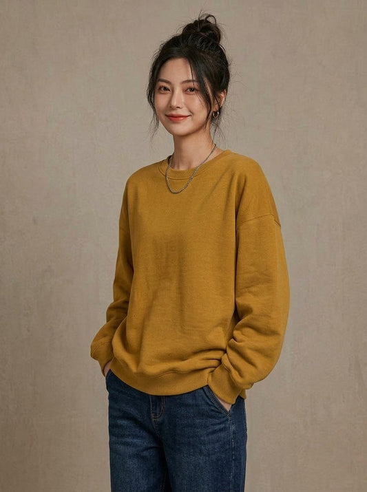 Oversized Sweatshirt Mustard