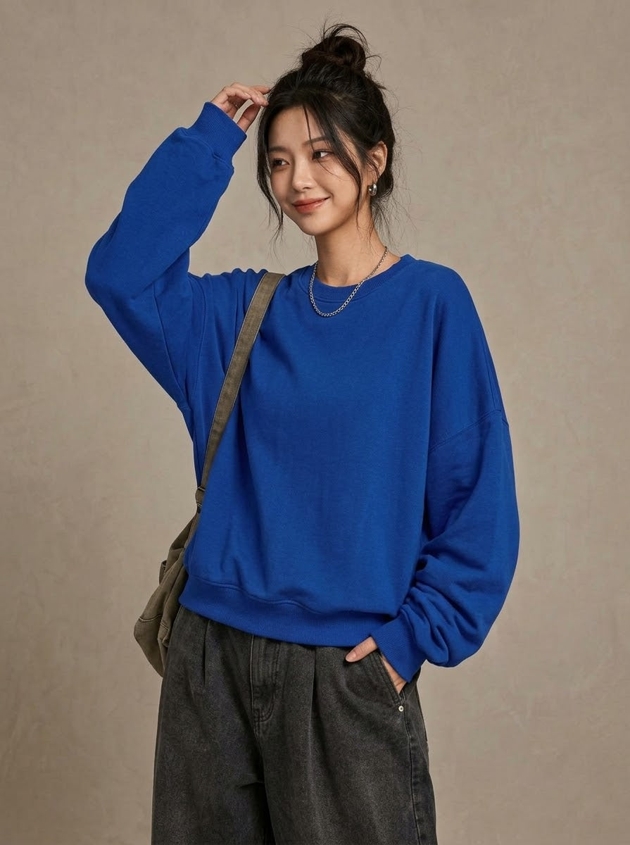 Oversized Sweatshirt Royal Blue