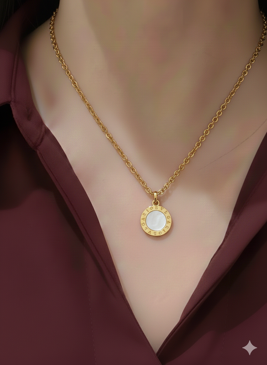 White Round Necklace Necklace House Of Fashion