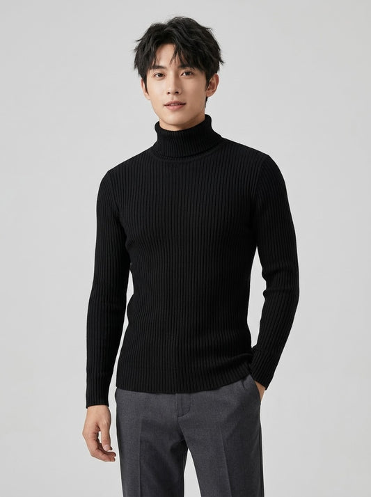 Men's Black Turtle Neck