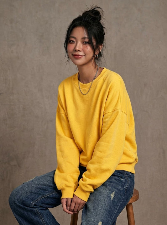 Oversized Sweatshirt Yellow