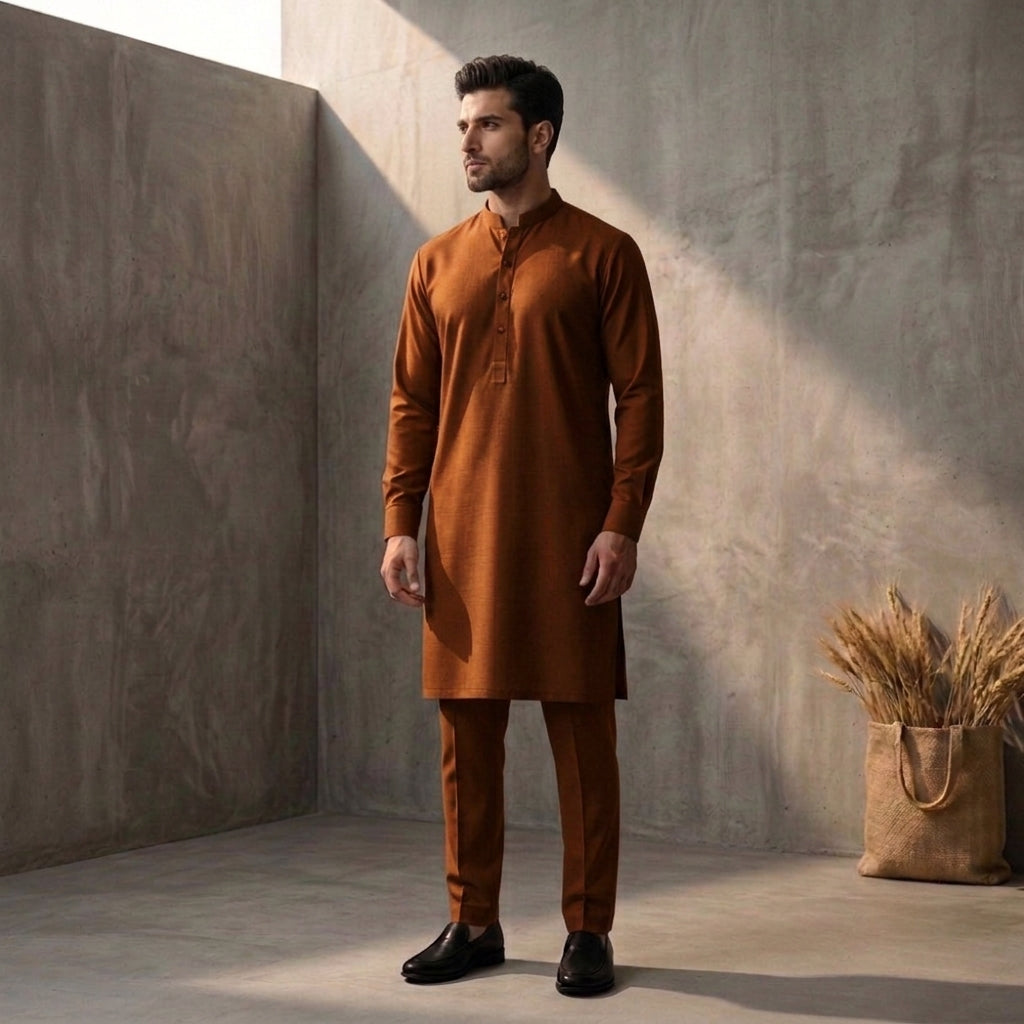 Chocolate Brown - Kurta Pajama House Of Fashion
