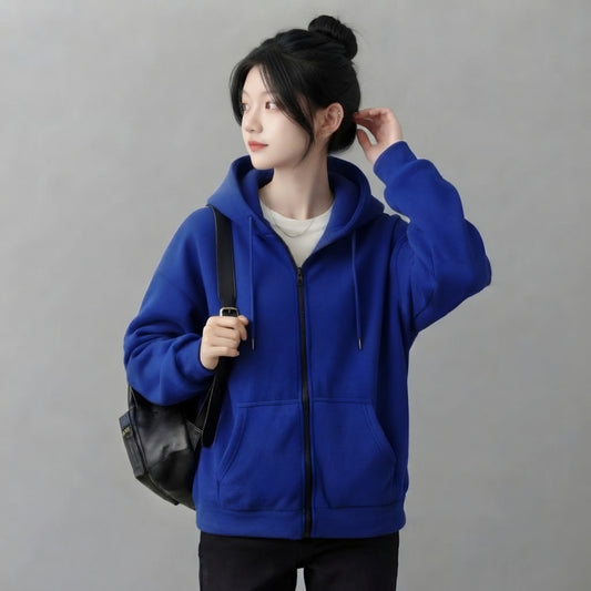 Royal Blue Zipper Hoodie