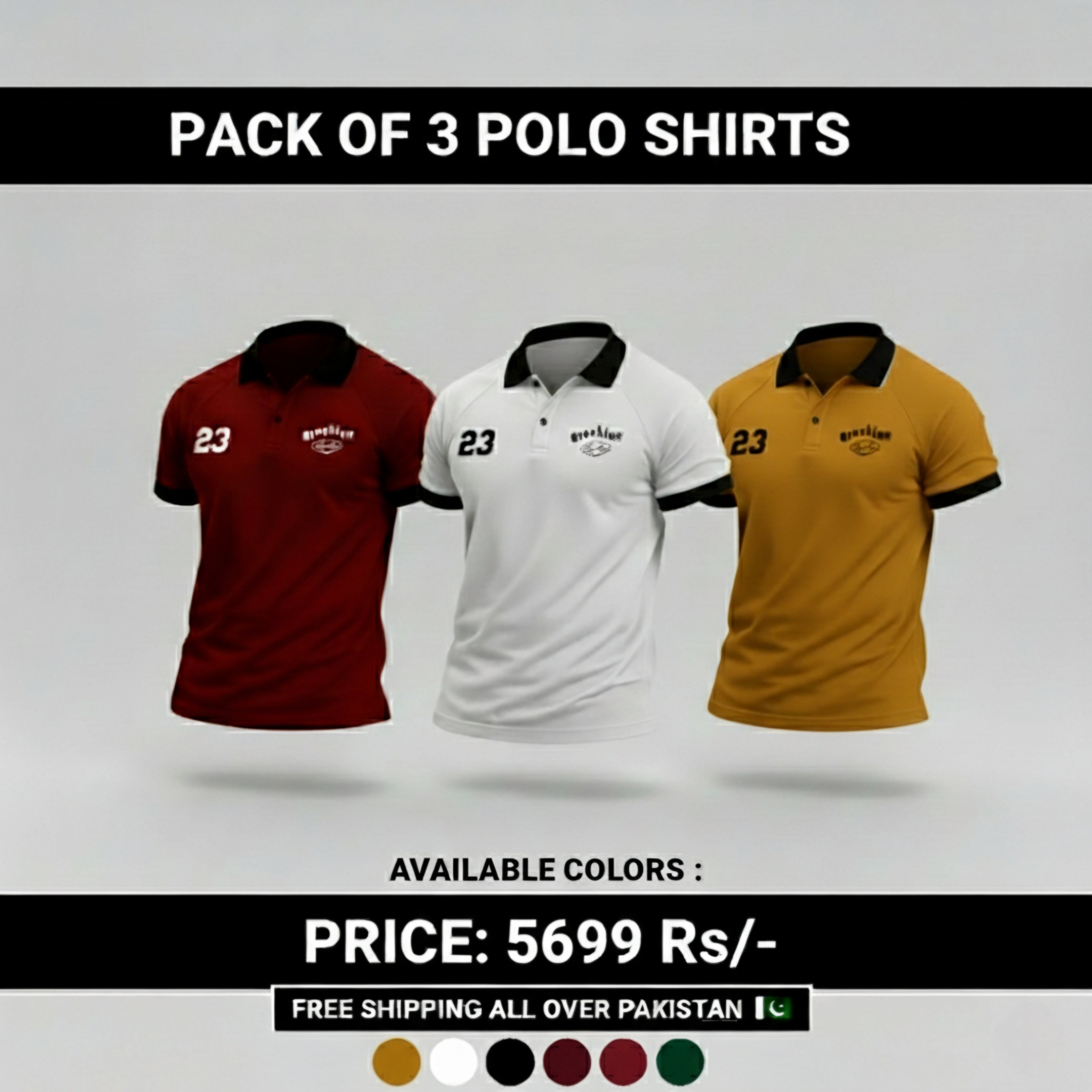 Pack Of 3 Aesthetic Polo's