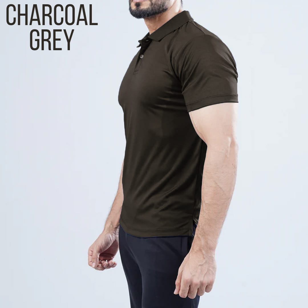 Polo Muscle Fit Tee CHARCOAL