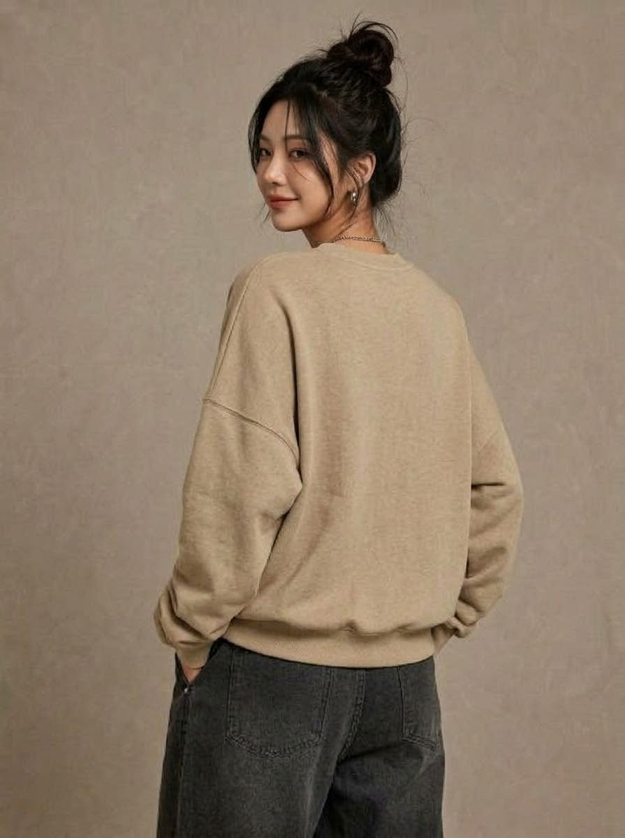 Oversized Sweatshirt Beige