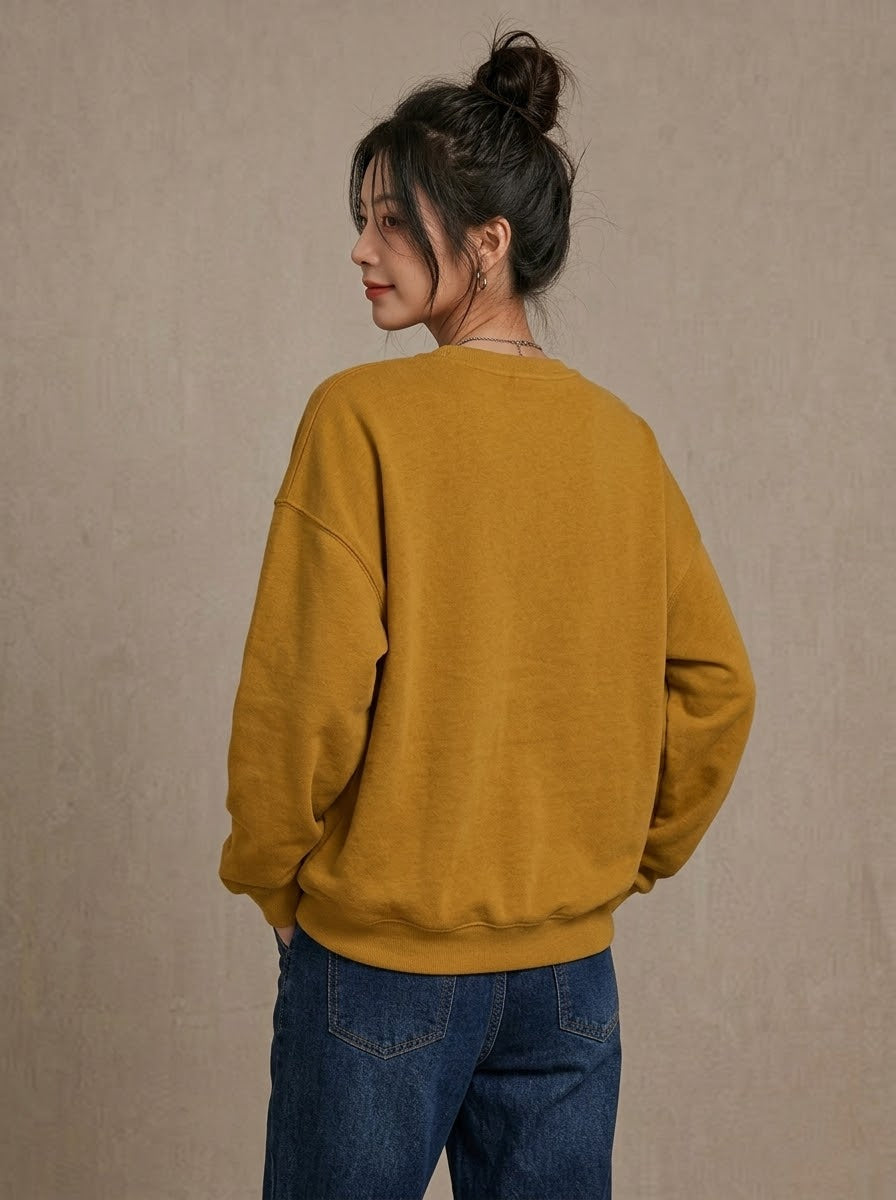Oversized Sweatshirt Mustard