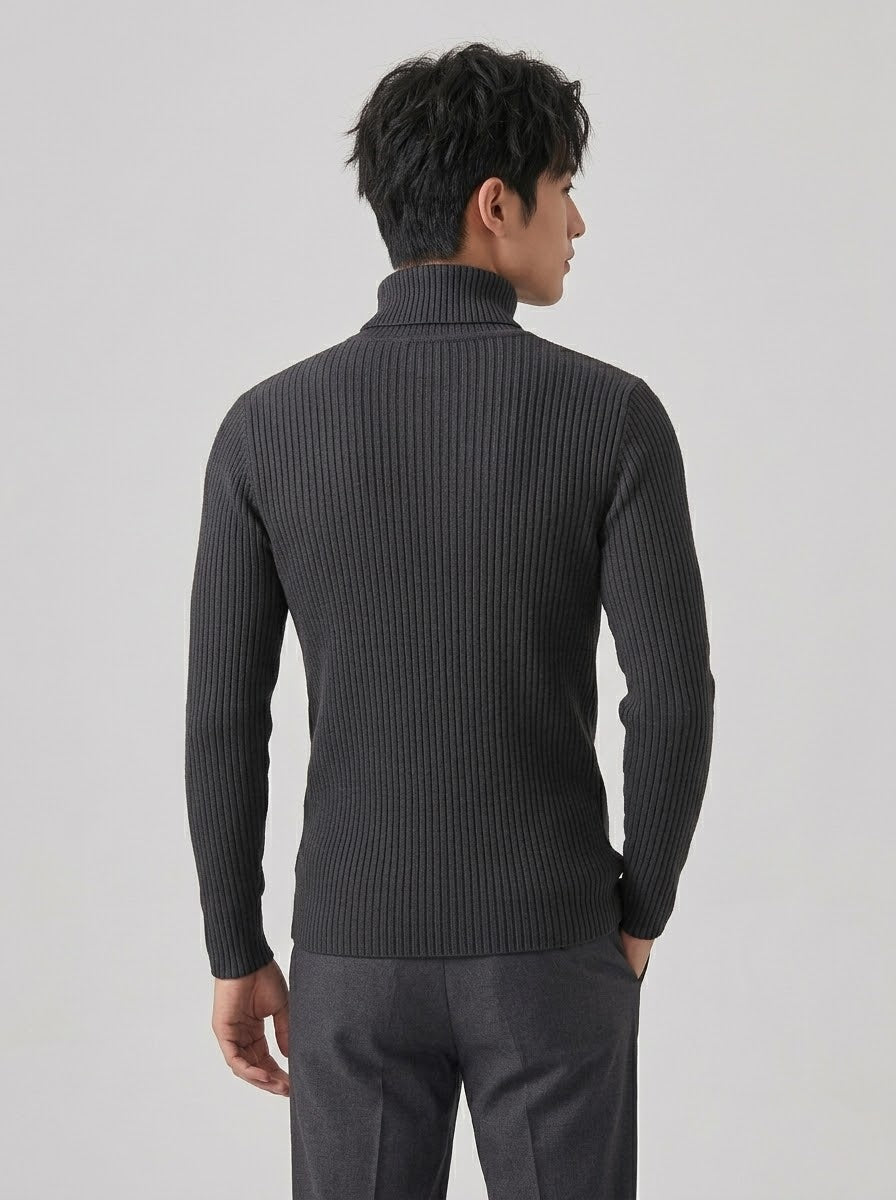 Men's Charcoal Grey Turtle Neck