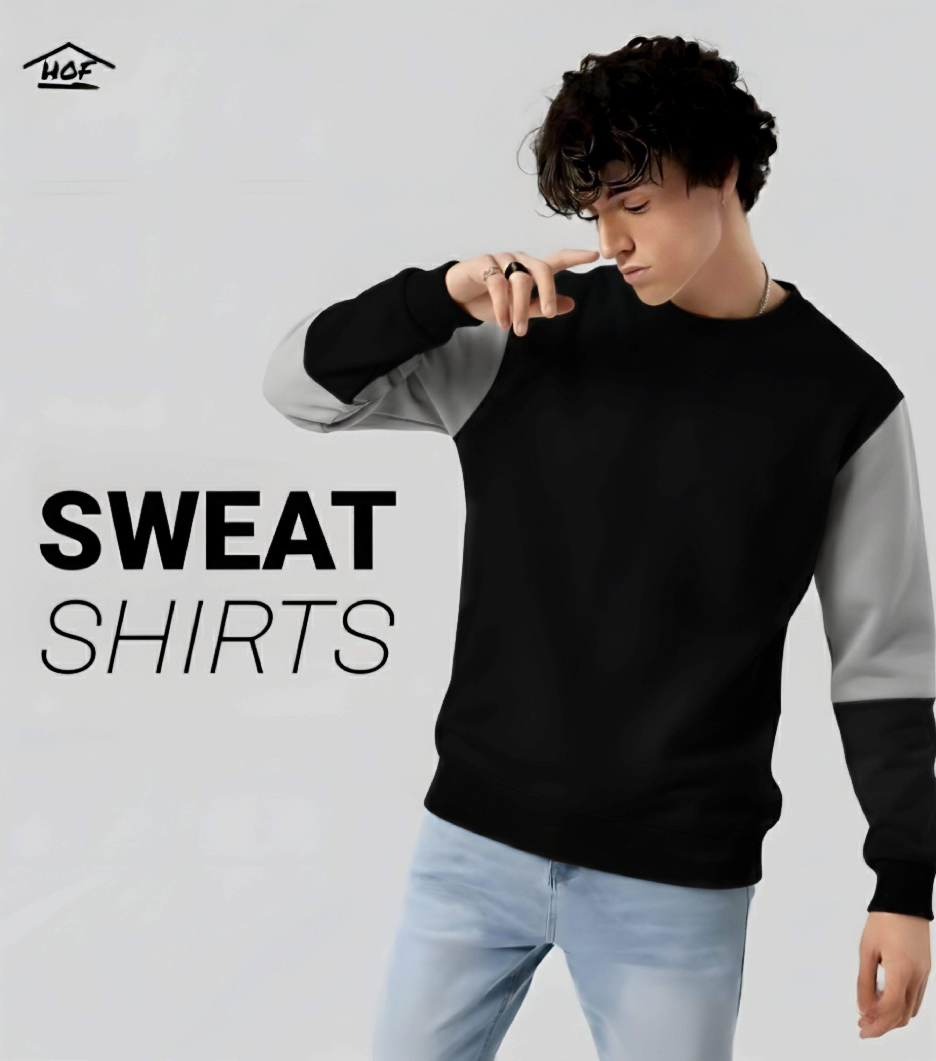 Sweat Shirt Black X Grey