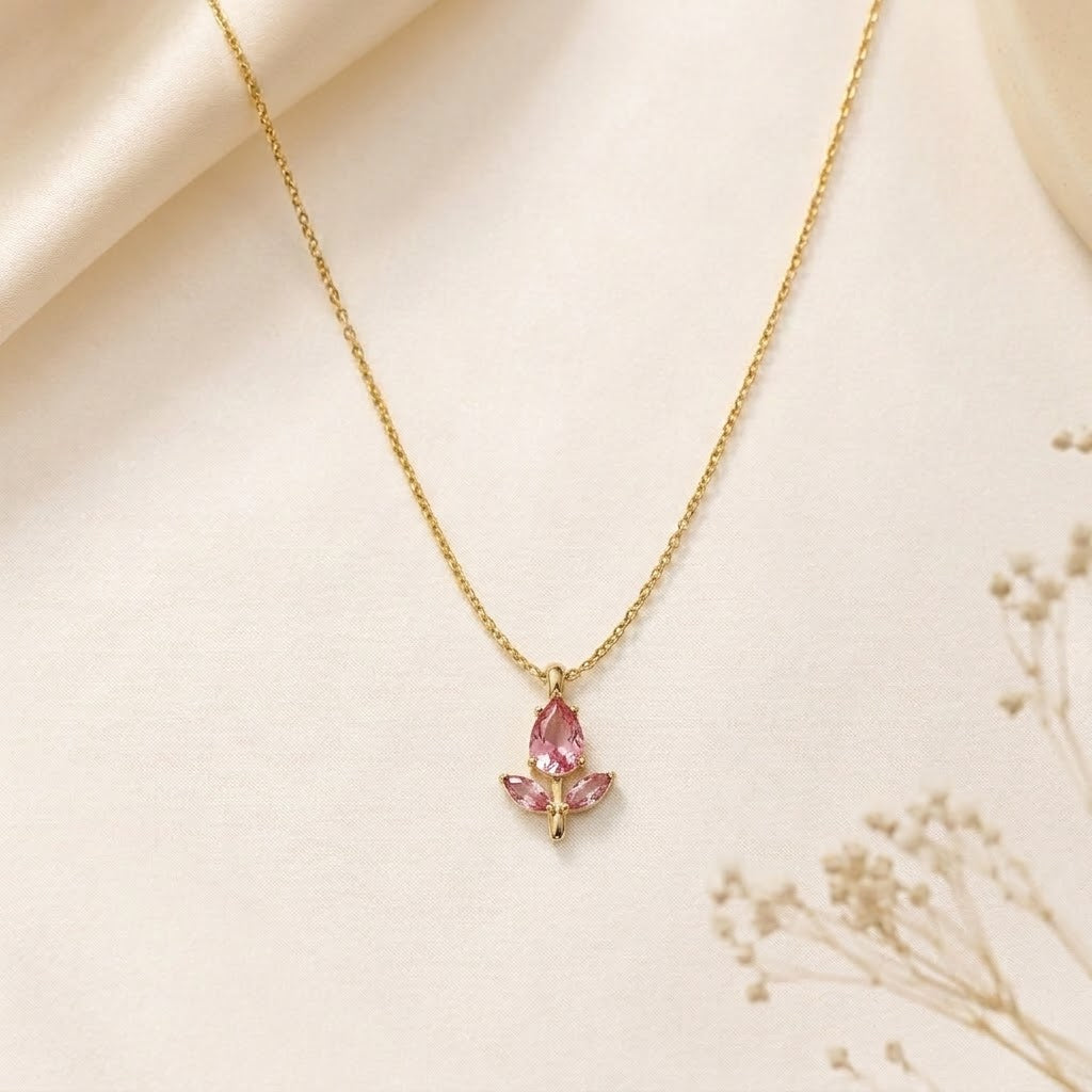 Rose Necklace Pink