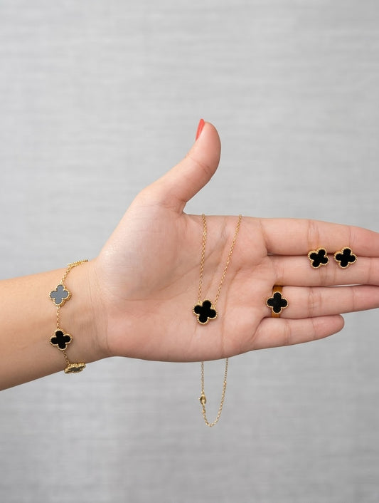 Premium Clover 4 pcs Complete Set (Adjustable Ring)