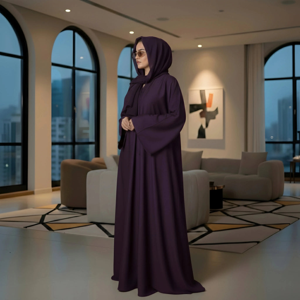 ABAYA DARK PURPLE House Of Fashion