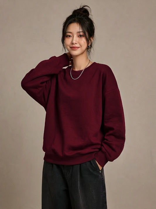 Oversized Sweatshirt Maroon