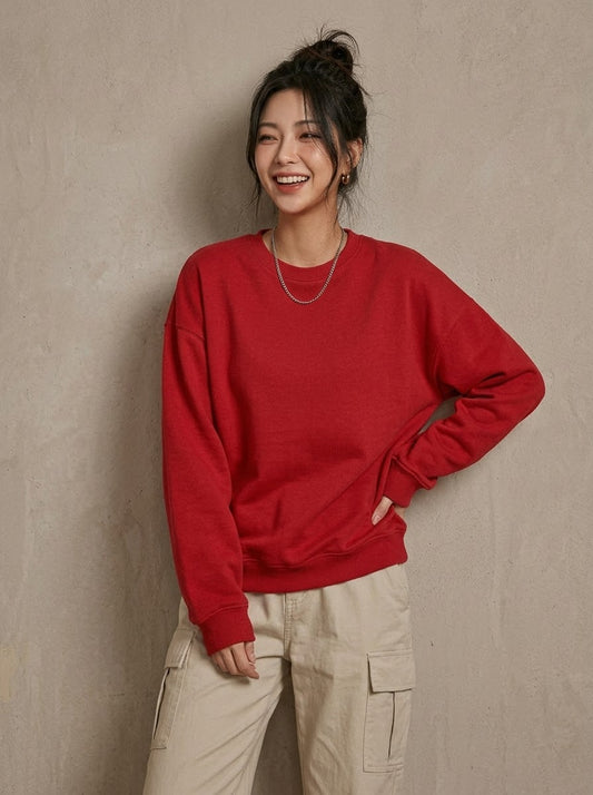 Oversized Sweatshirt Red