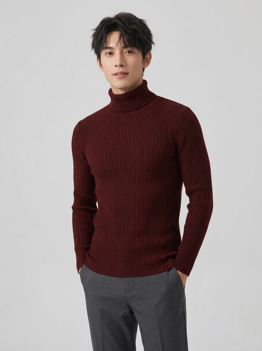 Men's Maroon Turtle Neck
