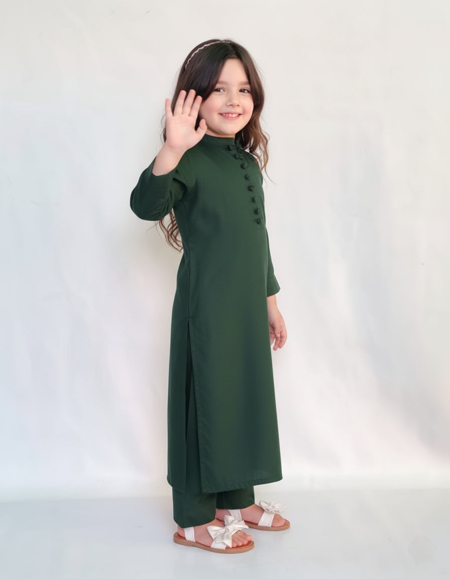 Kids Bottle Green - Ready To Wear
