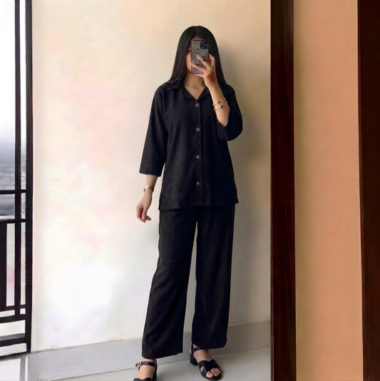 Black Co-ord Set House Of Fashion