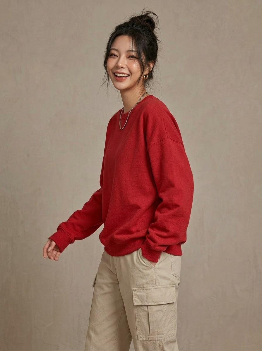 Oversized Sweatshirt Red