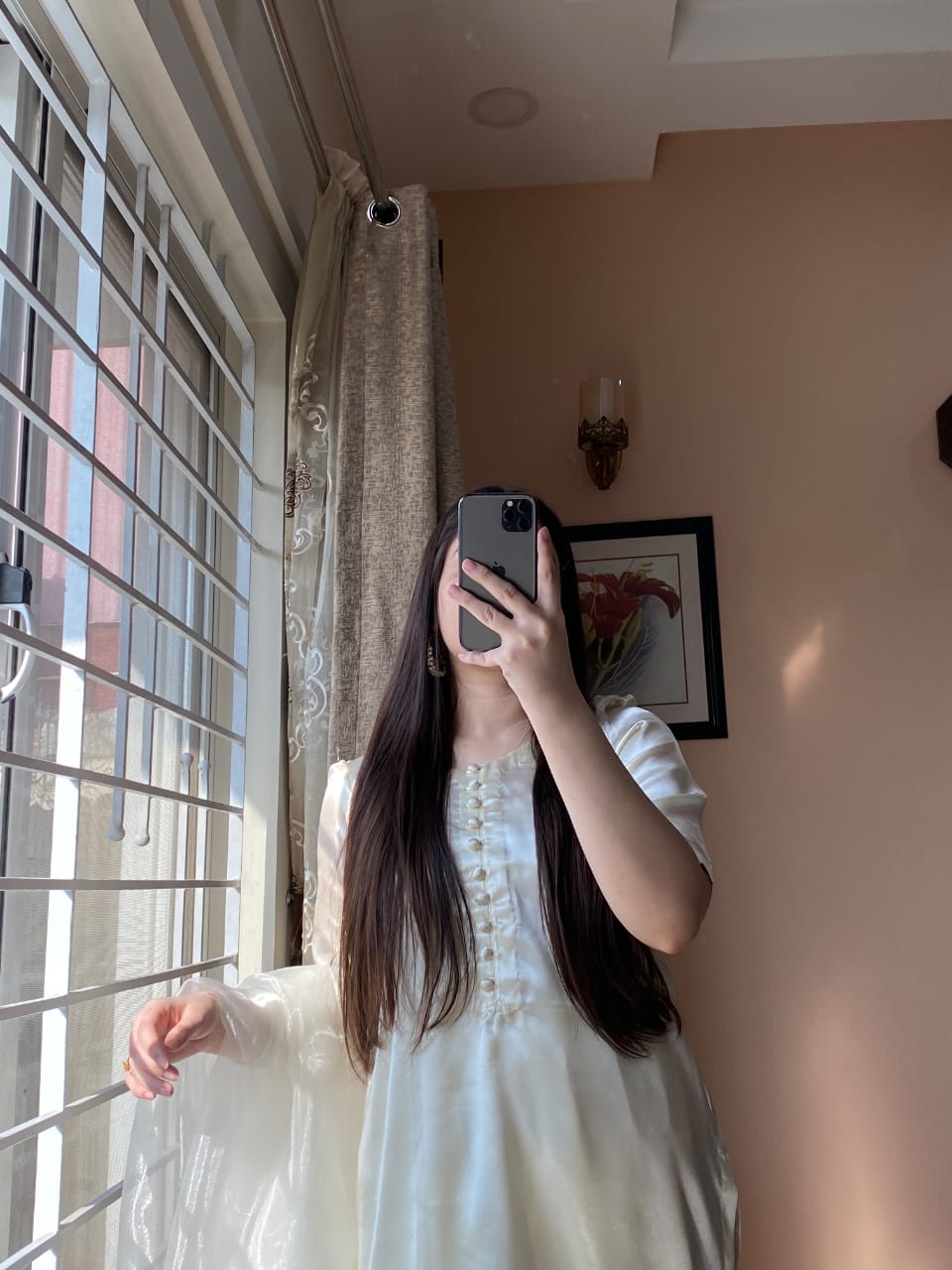 Off White Ready To Wear Silk - 3 PC Stitched