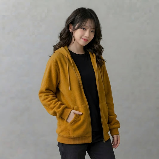 Mustard Zipper Hoodie
