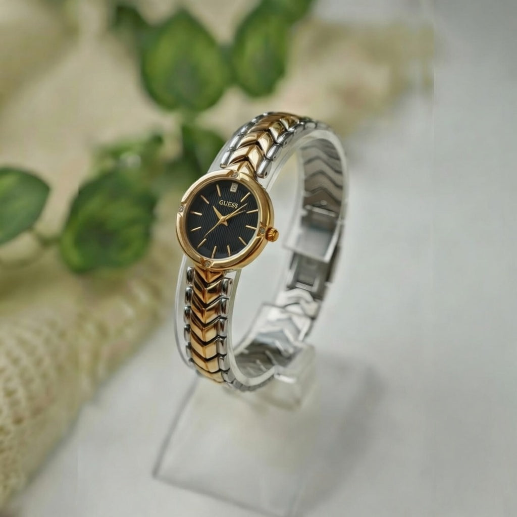 Guess 2tone Gold ( Black Dial) House Of Fashion