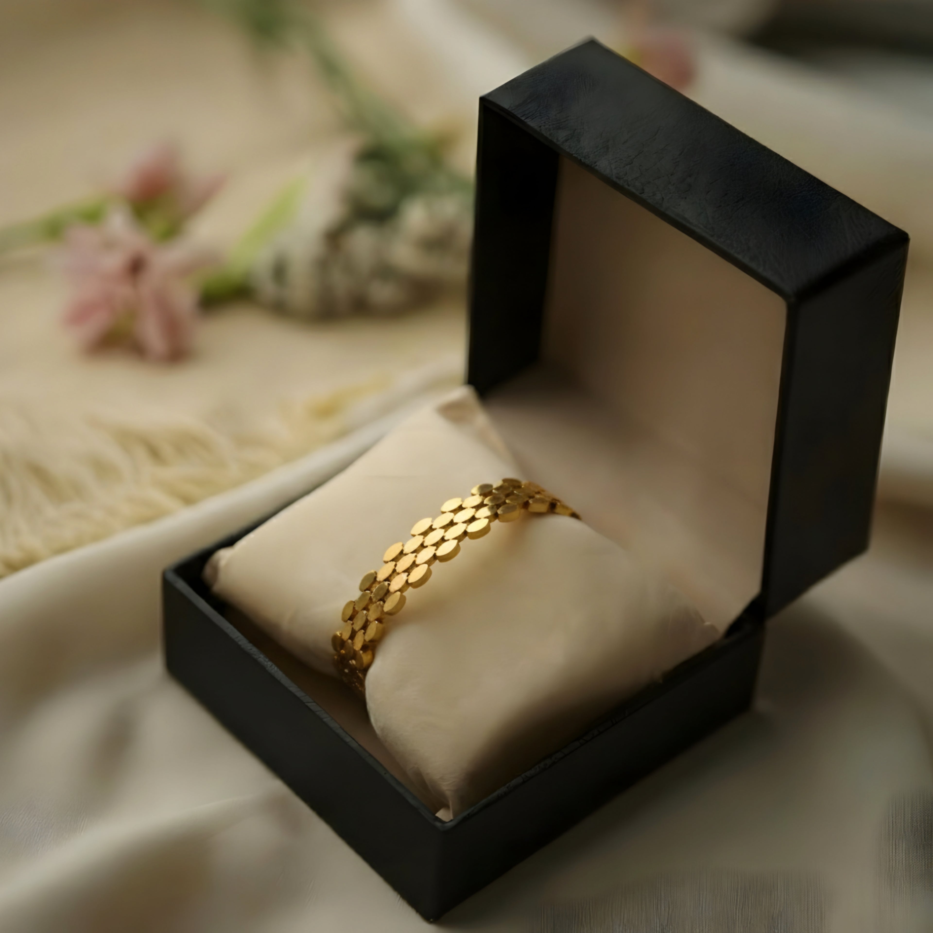 Golden Pebble Bracelet House Of Fashion